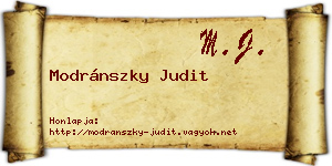 Modránszky Judit névjegykártya