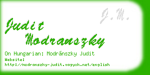 judit modranszky business card